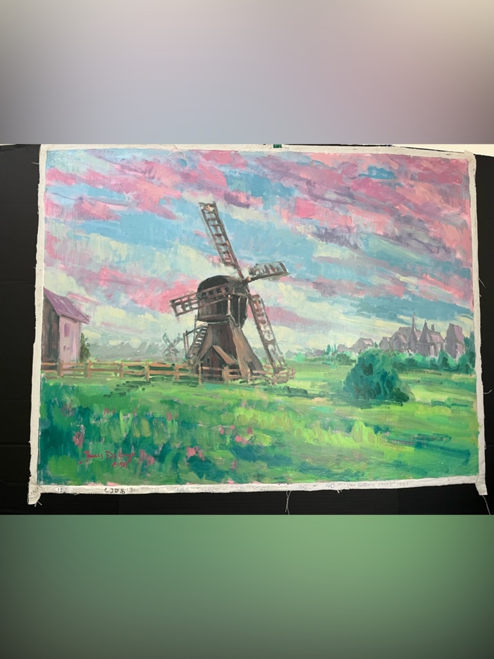 “The Wind” Original Canvas Painting Signed James DeLoye